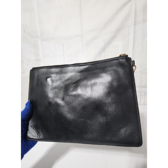 MCM Leather studded Wristlet/Clutch Black/Beige - Picture 6 of 16